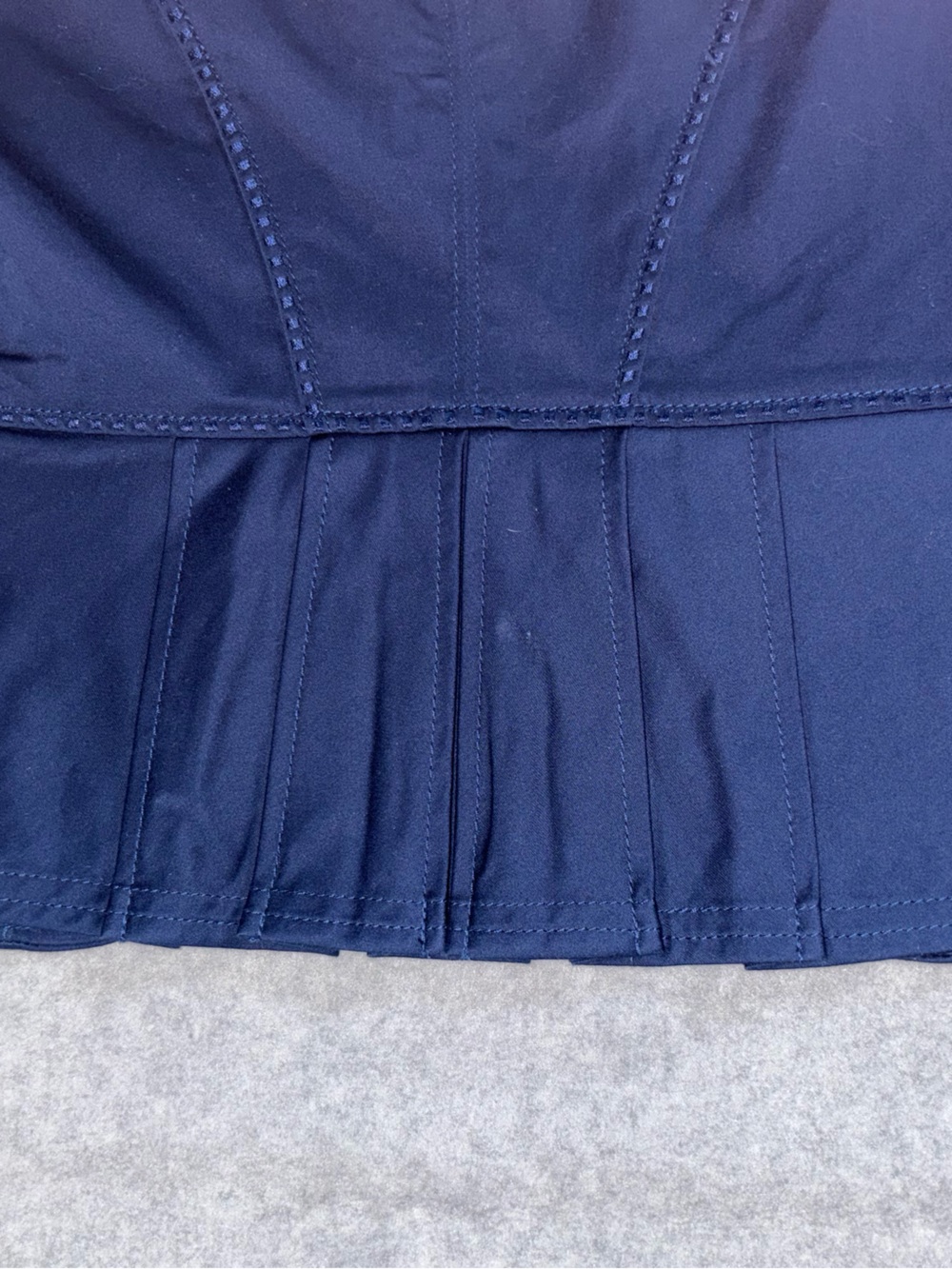 White House Black Market Navy Blue Ruffle Peplum Blazer - Picture 7 of 10